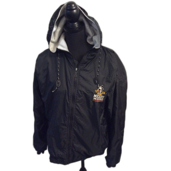Disney Store Size Medium M Mickey Mouse 1928 zip Up Hooded Jacket Gear Navy Blue - Picture 1 of 4